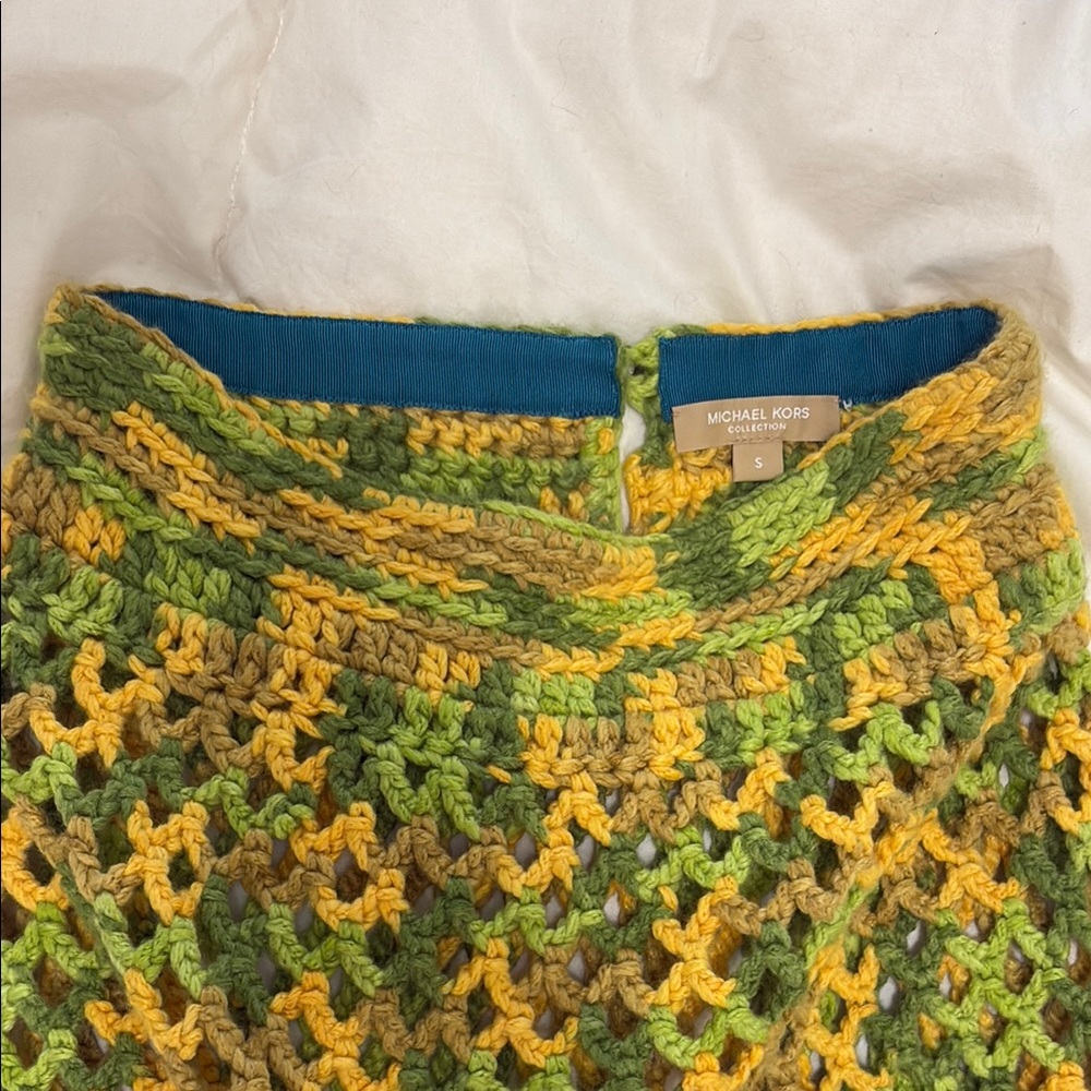 Michael Kors Collection Yellow and Green Midi Pencil Skirt - Picture 4 of 7